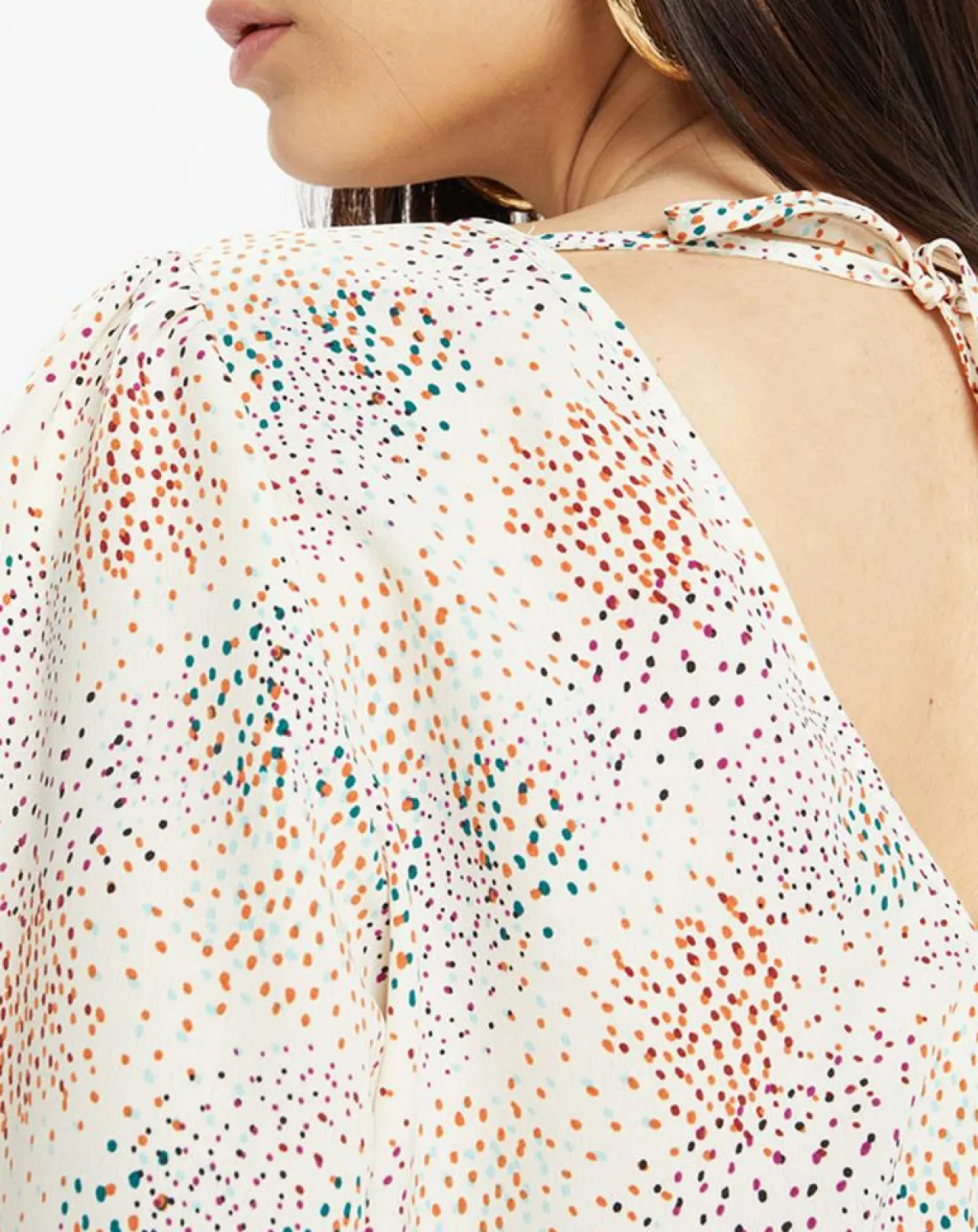 Blouse fluide Gala imprimée beige clair-Galeries Lafayette Clearance