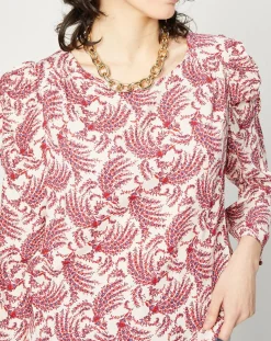 Femme Esprit Tops Et Blouses^Blouse fluide imprimée rouge/écru