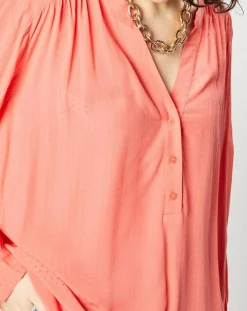 Femme Esprit Tops Et Blouses^Blouse fluide manches longues rose saumon