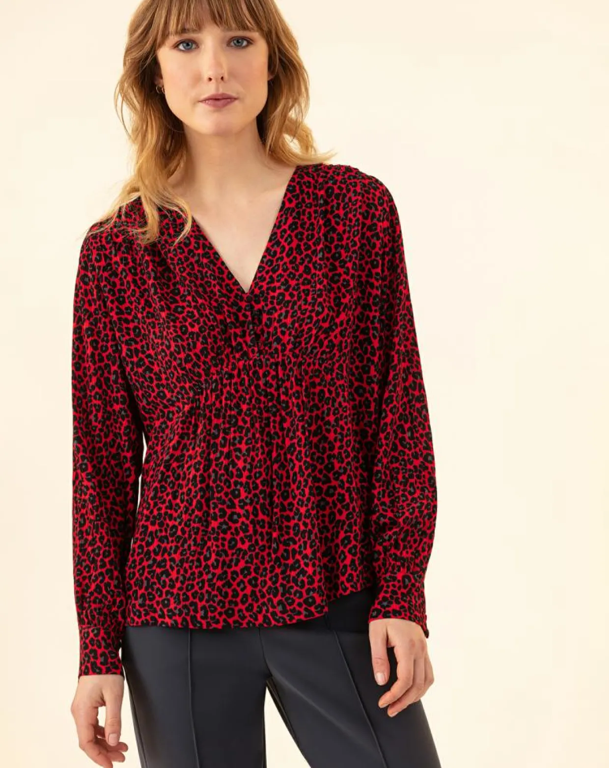 Femme Indies Tops Et Blouses^Blouse Ilan leo rouge