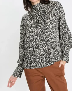 Femme Marc O'Polo Tops Et Blouses^Blouse imprimée fleurs blanc/noir