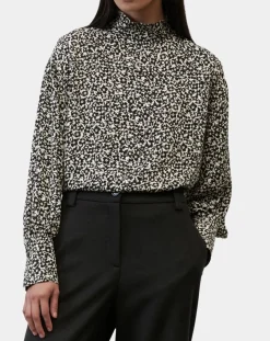 Femme Marc O'Polo Tops Et Blouses^Blouse imprimée fleurs blanc/noir