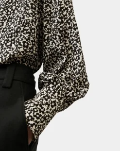 Femme Marc O'Polo Tops Et Blouses^Blouse imprimée fleurs blanc/noir
