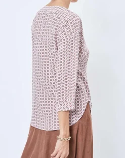 Blouse imprimée géométrique blanc/multicolore-Esprit Best