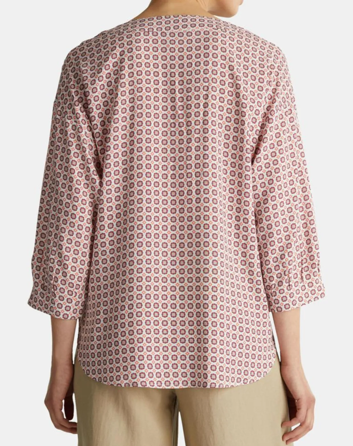 Blouse imprimée géométrique blanc/multicolore-Esprit Best