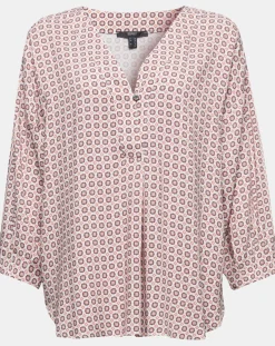Blouse imprimée géométrique blanc/multicolore-Esprit Best