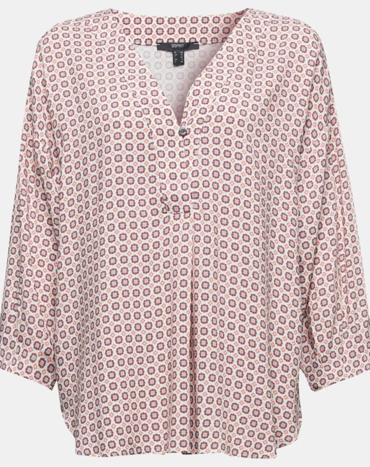Blouse imprimée géométrique blanc/multicolore-Esprit Best