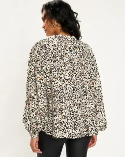 Blouse imprimée Leo écrue-Esprit Online