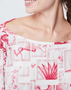 Blouse imprimée rose/blanc-John Galliano Best