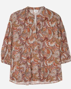 Femme An'ge Tops Et Blouses^Blouse Kasta Vl imprimée marron/rouge