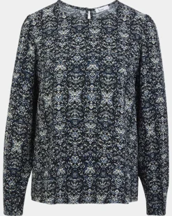 Blouse Leandra bleu marine-Yerse Sale