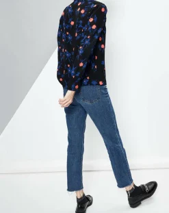 Femme Suncoo Tops Et Blouses^Blouse Lexane fluide à motifs bleu klein