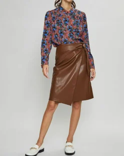 Femme Suncoo Tops Et Blouses^Blouse Livia imprimée marron/bleu