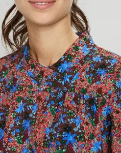 Femme Suncoo Tops Et Blouses^Blouse Livia imprimée marron/bleu