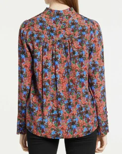 Femme Suncoo Tops Et Blouses^Blouse Livia imprimée marron/bleu