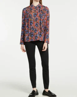 Femme Suncoo Tops Et Blouses^Blouse Livia imprimée marron/bleu