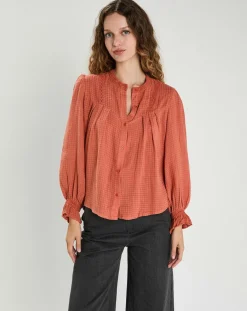 Blouse Léonie rouge-The Korner Discount