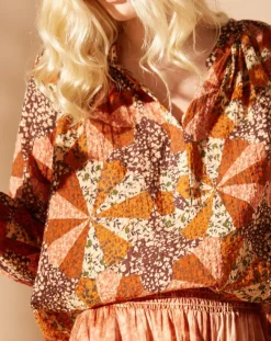 Blouse loose Partage paprika-Louizon Online