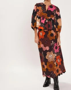 Blouse Médiéval Patchwork imprimée multicolore-Manoush Hot