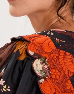 Blouse Médiéval Patchwork imprimée multicolore-Manoush Hot