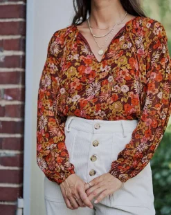 Blouse Medie marron-Garance Paris Discount