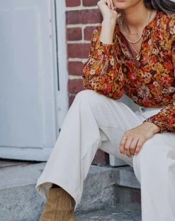 Blouse Medie marron-Garance Paris Discount