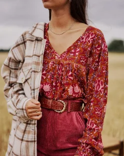 Blouse Melrose camel-Garance Paris Discount