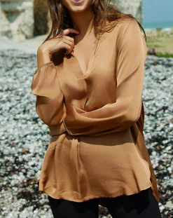 Blouse Nola havane-Lauren Vidal Discount
