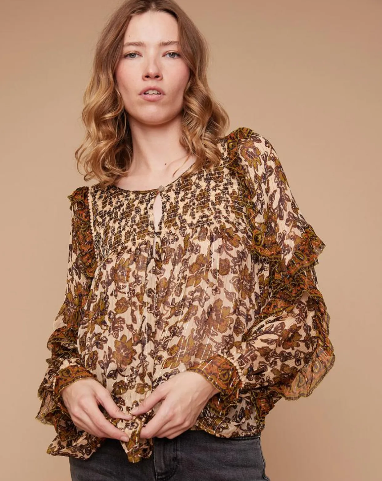 Femme Louizon Tops Et Blouses^Blouse Ottis imprimée vanille