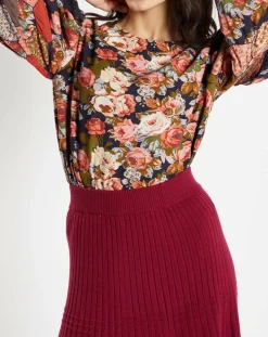 Blouse Patchwork encre-Manoush Sale