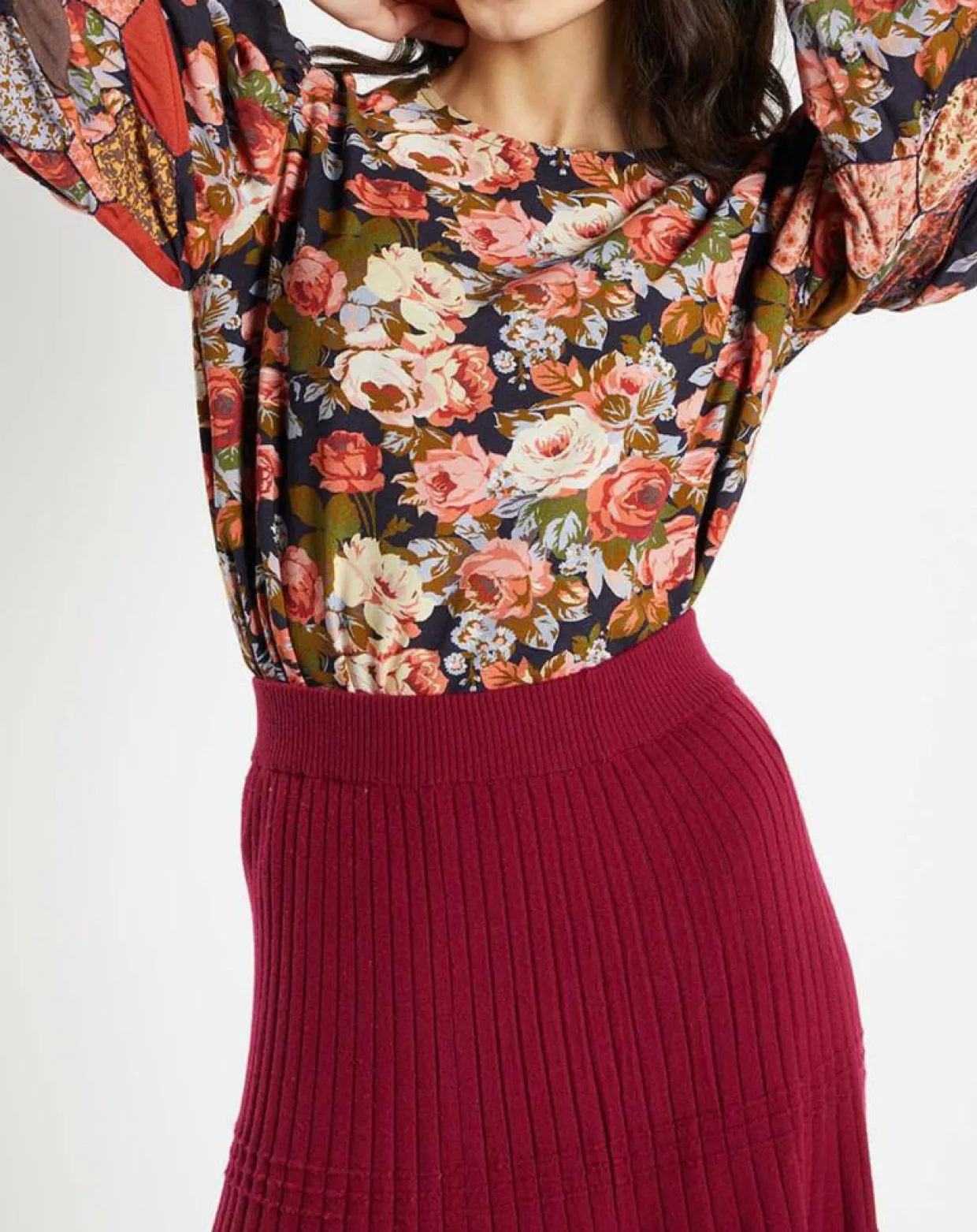 Blouse Patchwork encre-Manoush Sale