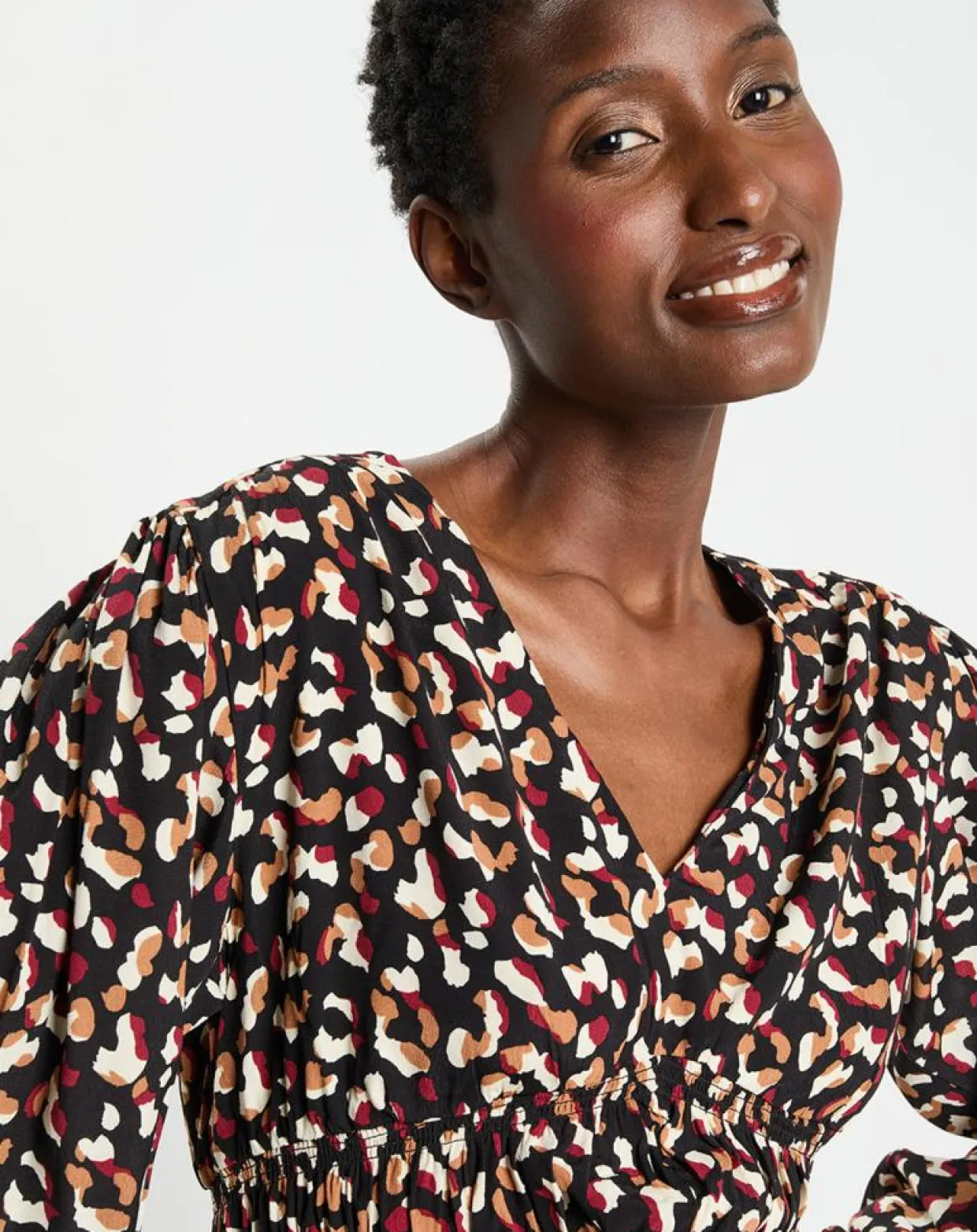Blouse Print Traviata 2 noir/rouge-Galeries Lafayette Hot