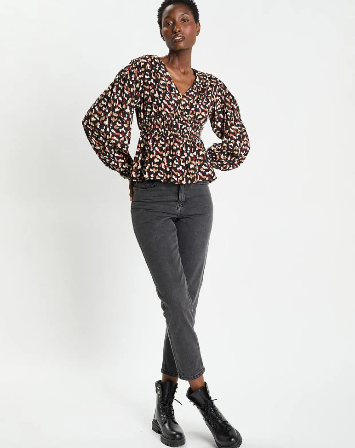 Blouse Print Traviata 2 noir/rouge-Galeries Lafayette Hot