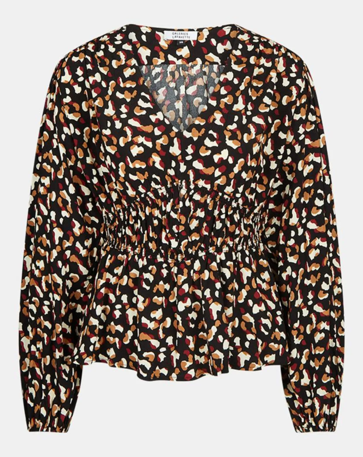 Blouse Print Traviata 2 noir/rouge-Galeries Lafayette Hot