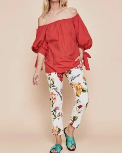Femme Derhy Tops Et Blouses^Blouse Ralenti texturée manches bouffantes rouge