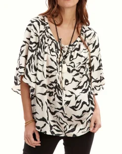 Blouse Store crème/noir-Lauren Vidal Best