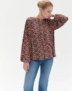 Femme Caroll Tops Et Blouses^Blouse Tess imprimée rouge