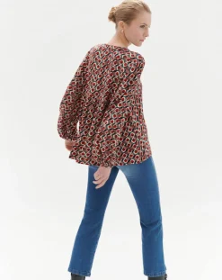 Femme Caroll Tops Et Blouses^Blouse Tess imprimée rouge