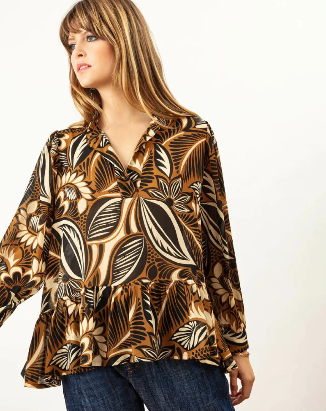 Femme Bleu Blanc Rouge Tops Et Blouses^Blouse Zouk reunion