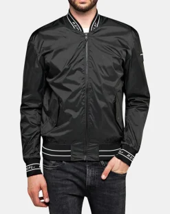 Homme Replay Vestes, Blousons^Blouson ajusté noir