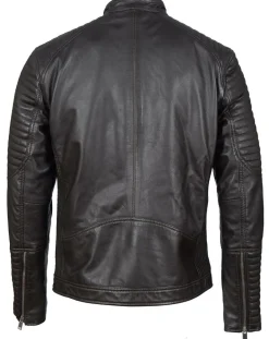 Homme Blue Wellford Vestes, Blousons^Blouson Biker en Cuir Juda marron