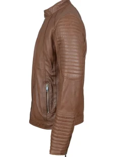 Homme Blue Wellford Vestes, Blousons^Blouson Biker en Cuir Juda cognac