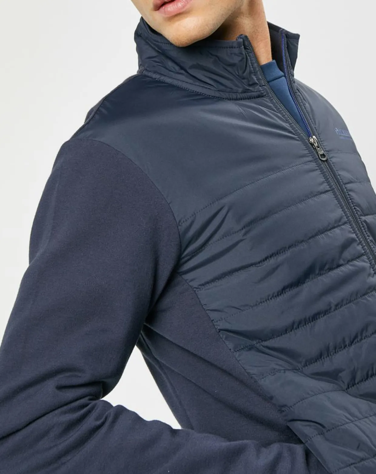 Blouson bi-matière bleu marine-Hackett London Discount