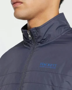 Blouson bi-matière bleu marine-Hackett London Discount