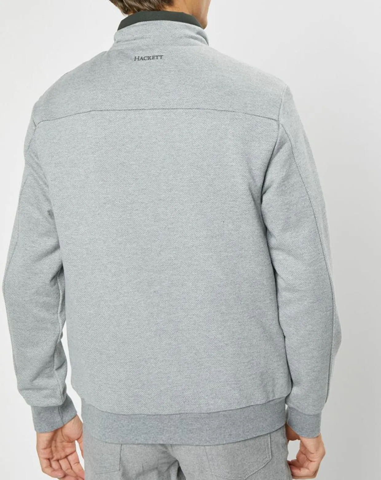 Blouson bi-matière gris clair-Hackett London Online