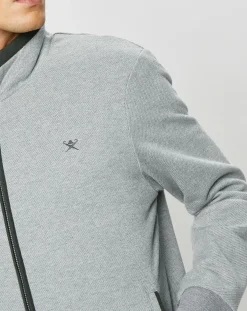 Blouson bi-matière gris clair-Hackett London Online