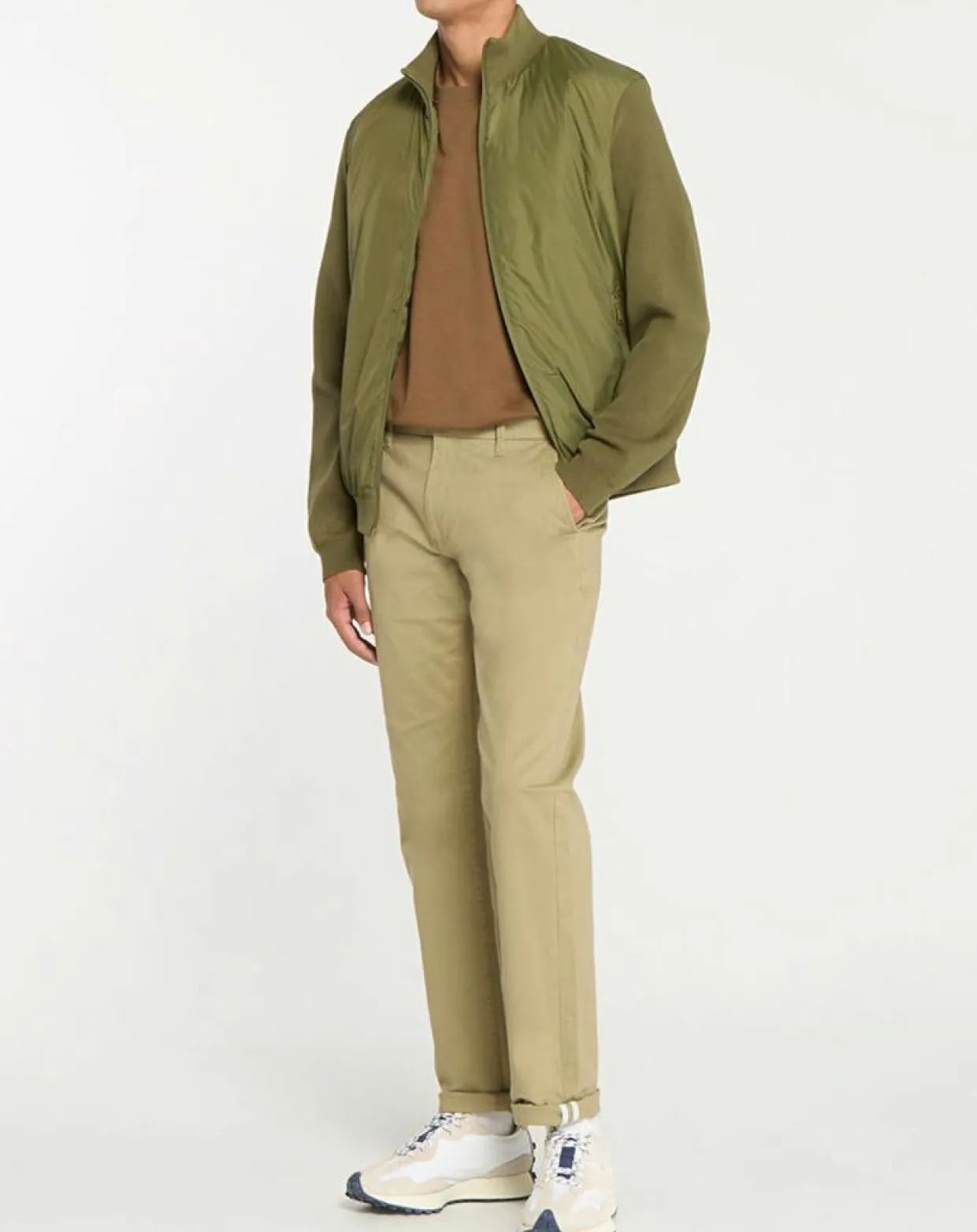 Homme Galeries Lafayette Vestes, Blousons^Blouson bi-matière Mamix kaki foncé