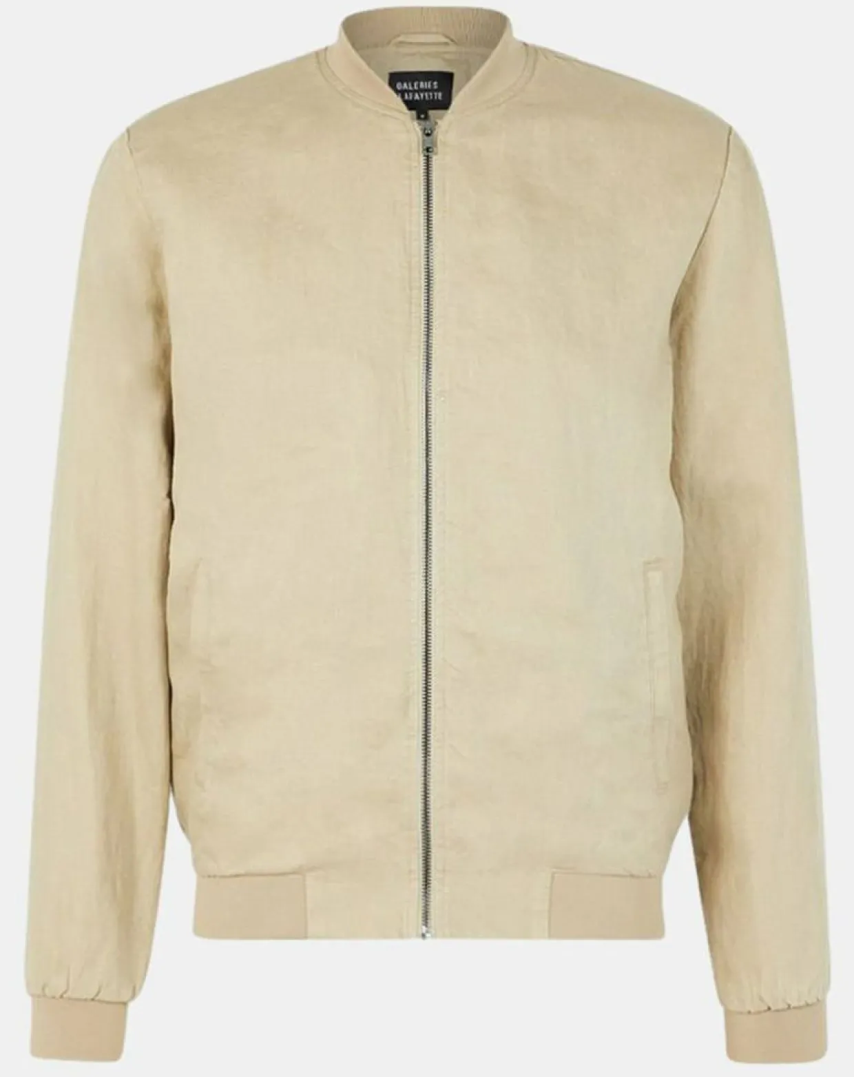 Blouson bombers 100% Lin Poulin beige-Galeries Lafayette Discount