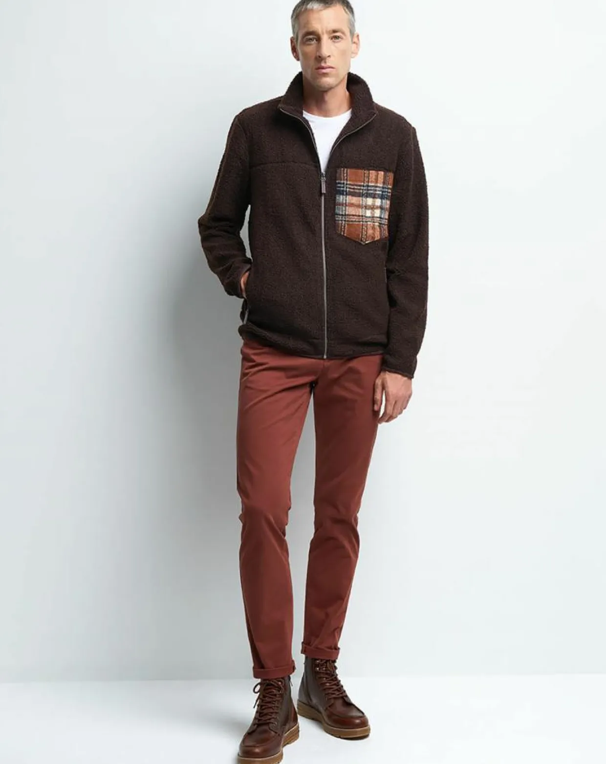 Blouson bouclette polaire Tharry chocolat-Devred Sale