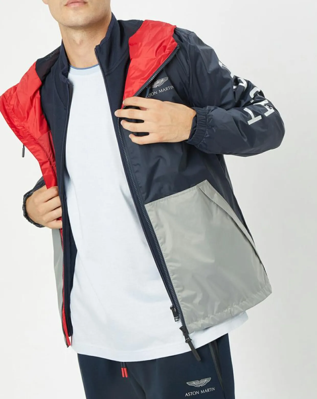 Blouson Coupe-vent à capuche Aston Marting Racing multicolore-Hackett London Best